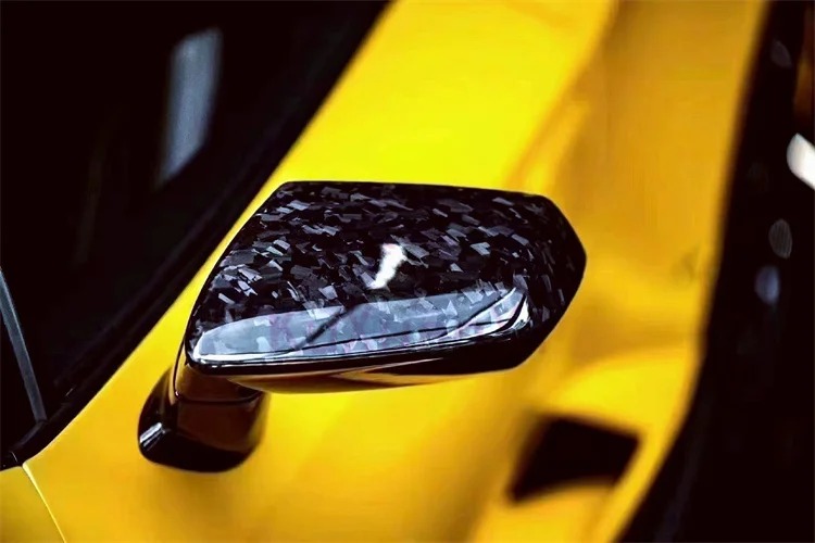 For  Huracan LP610-4 LP580-2 LP640 2014-2019 Dry Carbon Fiber Forged Grain Rearview Mirror Housing Pair of Body Kits